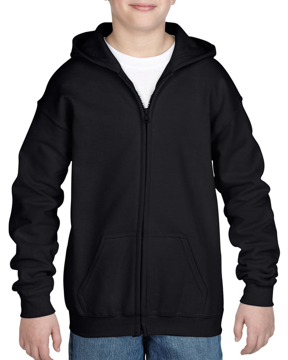 Heavy Blend Youth Full Zip Hooded Sweatshirt
