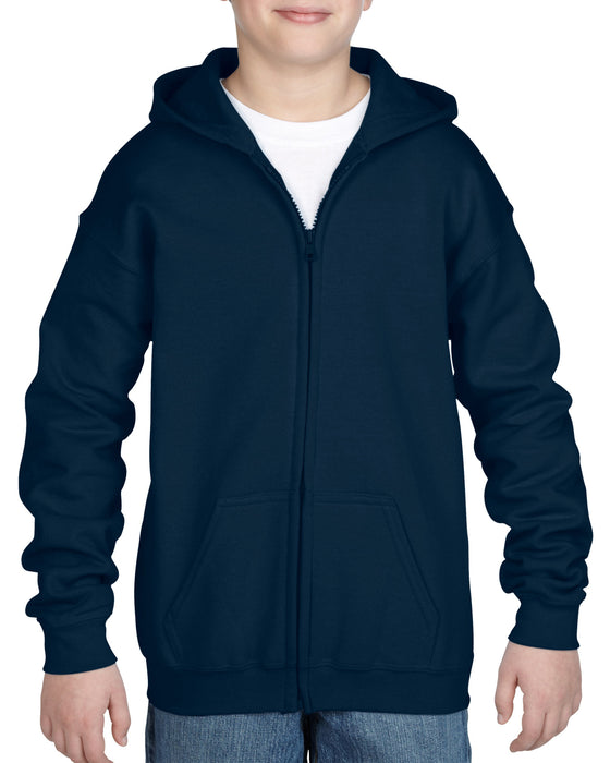 Heavy Blend Youth Full Zip Hooded Sweatshirt