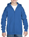 Heavy Blend Youth Full Zip Hooded Sweatshirt