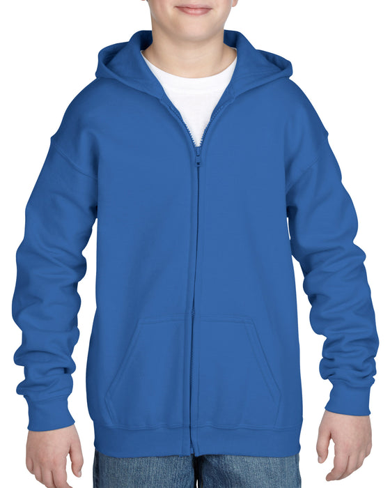 Heavy Blend Youth Full Zip Hooded Sweatshirt