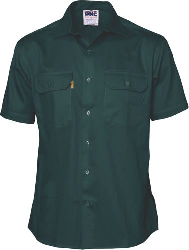 Cotton Drill Work Shirt - Short Sleeve