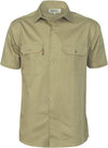 Cotton Drill Work Shirt - Short Sleeve
