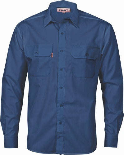 Polyester Cotton Work Shirt - Long Sleeve