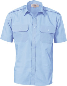  Epaulette Polyester/Cotton Work Shirt - Short Sleeve