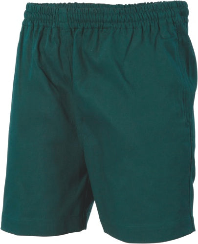 Drill Elastic Drawstring Shorts