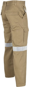 Cotton Drill Cargo Pants With 3M R/Tape