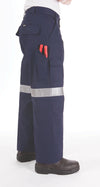 Cotton Drill Cargo Pants With 3M R/Tape