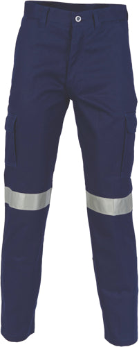 Cotton Drill Cargo Pants With 3M R/Tape