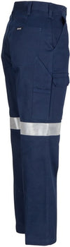 Ladies Cotton Drill Cargo Pants with 3M Reflective Tape
