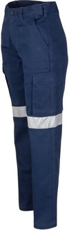 Ladies Cotton Drill Cargo Pants with 3M Reflective Tape