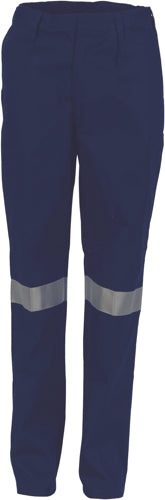 Ladies Cotton Drill Pants With 3M Reflective Tape