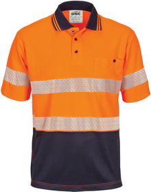  HIVIS Segment Taped Mircomesh Polo   Short Sleeve