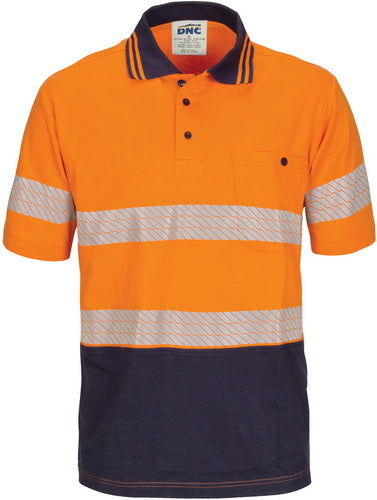 HIVIS Segment Taped Cotton Jersey Polo   Short Sleeve