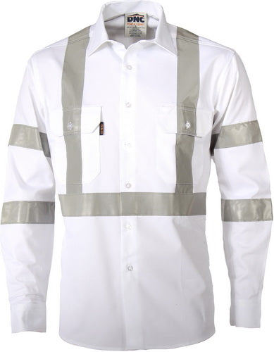 RTA NIGHT WORKER WHITE SHIRT WITH CSR R/TAPE.