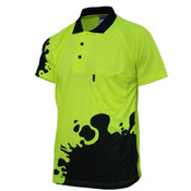  Hivis Sublimated Blot Polo