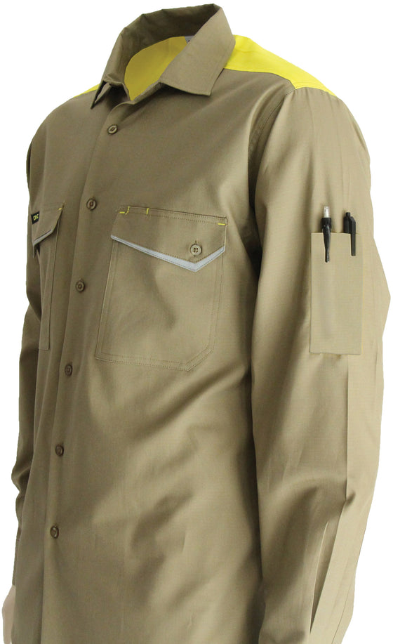 RipStop Cool Cotton Tradies Shirt, L/S