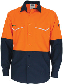  Two-Tone RipStop Cotton Cool Shirt, L/S
