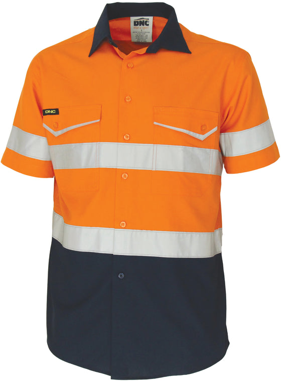 Two-Tone RipStop Cotton Shirt with CSR Reflective Tape. S/S