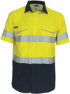 Two-Tone RipStop Cotton Shirt with CSR Reflective Tape. S/S