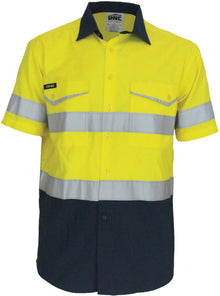  Two-Tone RipStop Cotton Shirt with CSR Reflective Tape. S/S