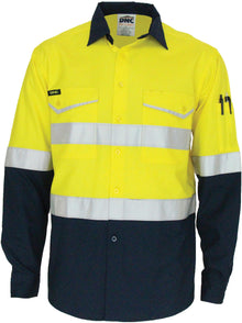  Two-Tone RipStop Cotton Shirt with Reflective CSR Tape. L/S