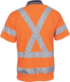 HiVis D/N Cool Breathe Polo Shirt with Cross Back R/Tape - Short Sleeve