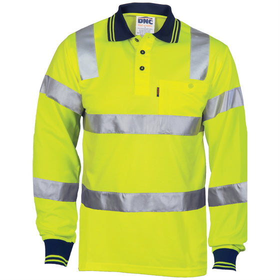 HiVis Biomotion Tapped Polo L/S