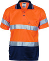 HiVis D/D Cool Breathe Polo Shirt With CSR R/Tape - Short Sleeve