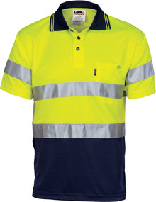  HiVis D/D Cool Breathe Polo Shirt With CSR R/Tape - Short Sleeve