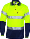 HiVis D/N Cool Breathe Polo Shirt With CSR R/Tape - Long Sleeve