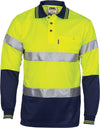 HiVis D/N Cool Breathe Polo Shirt With CSR R/Tape - Long Sleeve