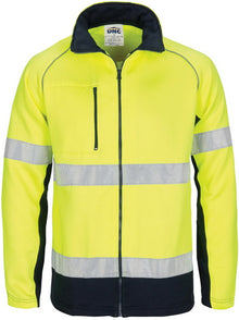  HIVIS 2 Tone full zip fleecy sweat shirt CSR R/Tape