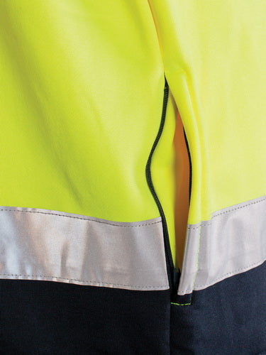 HIVIS 2 Tone full zip fleecy sweat shirt CSR R/Tape