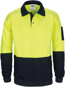  HiVis Rugby Top Windcheater with Two Side Zipped Pockets