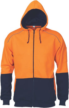  HiVis Contrast Piping Fleecy Hoodie