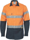 HiVis two tone drill shirts with 3M8906 R/Tape - long sleeve