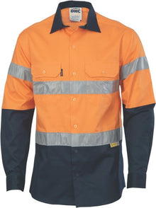  HiVis two tone drill shirts with 3M8906 R/Tape - long sleeve