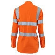 Ladies HiVis L/W Cotton VIC Rail CSR Shirt