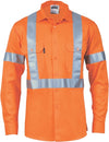 HiVis Cool-Breeze Cotton Shirt with ‘X’ Back & additional 3m r/Tape on Tail - long sleeve