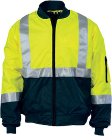 HIVIS 2 TONE BOMBER JACKET WITH CSR R/TAPE