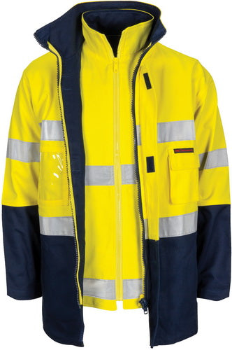 HiVis "4 IN 1" Cotton Drill Jacket with Generic R/Tape