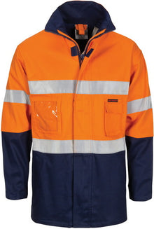  HiVis Cotton Drill "2 in 1" Jacket with Generic Reflective R/Tape