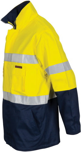 HiVis Cotton Drill "2 in 1" Jacket with Generic Reflective R/Tape