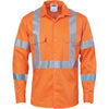 HiVis Cool-Breeze Cotton Shirt with Hoop & Shoulder CSR R/Tape - L/S