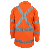 HiVis "X" back "6 in 1" Rain jacket Biomotion tape
