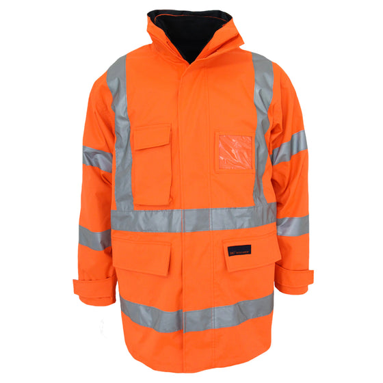 HiVis "X" back "6 in 1" Rain jacket Biomotion tape