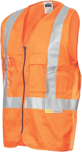 Day/Night Cross Back Cotton Safety Vests with CSR R/Tape
