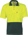 HiVis Two Tone Cool Breathe Polo Shirt, Short Sleeve