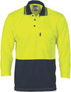HiVis Two Tone Cool Breathe Polo Shirt, 3/4 Sleeve
