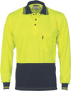 HiVis Two Tone Cool Breathe Polo Shirt, Long Sleeve